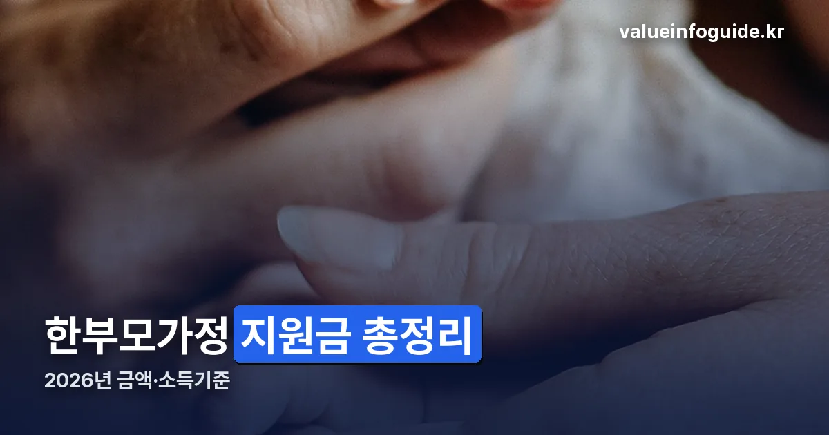 한부모가정 지원금 정리 썸네일
