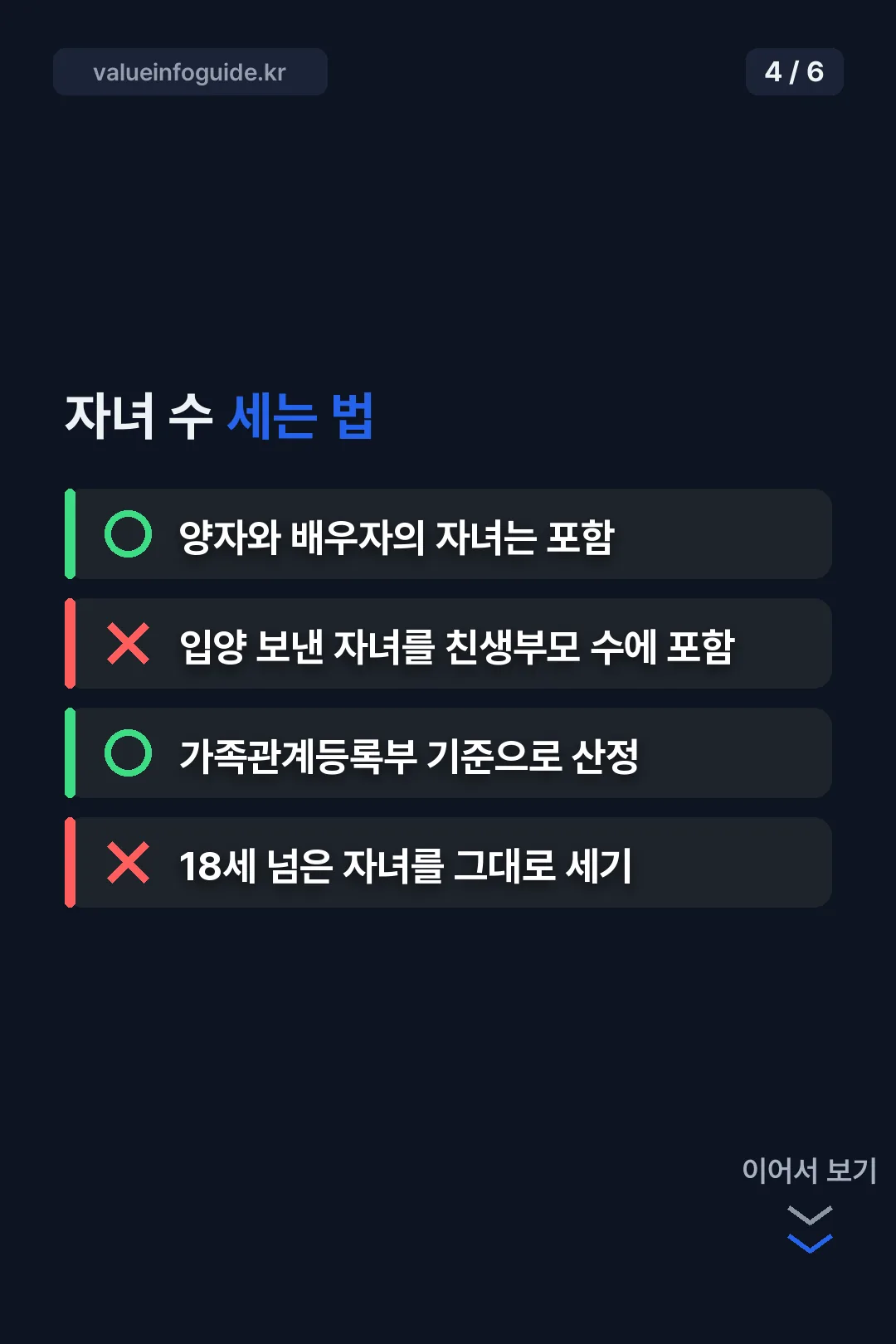 자녀 수 세는 법