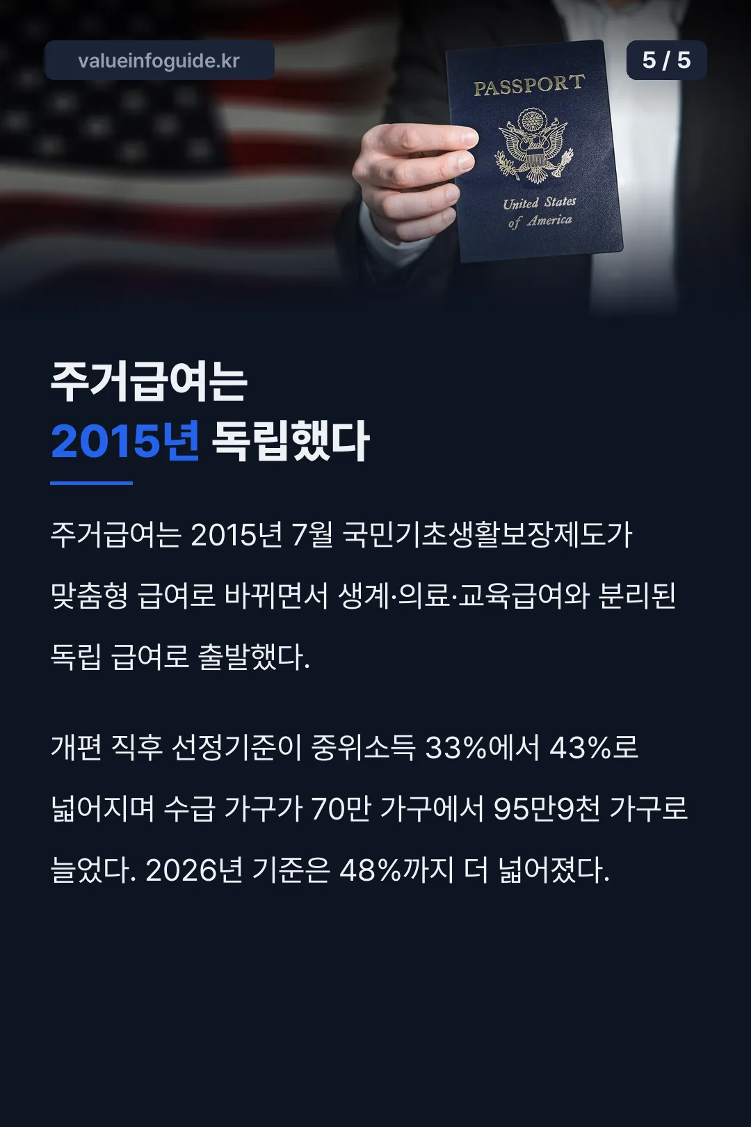 주거급여는 2015년 독립했다