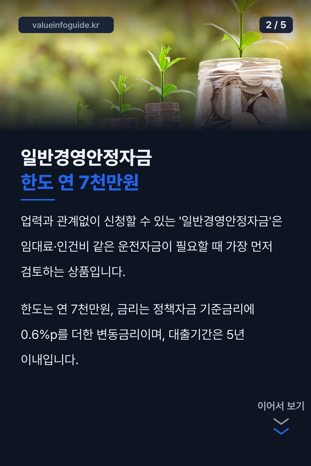 일반경영안정자금 한도·금리